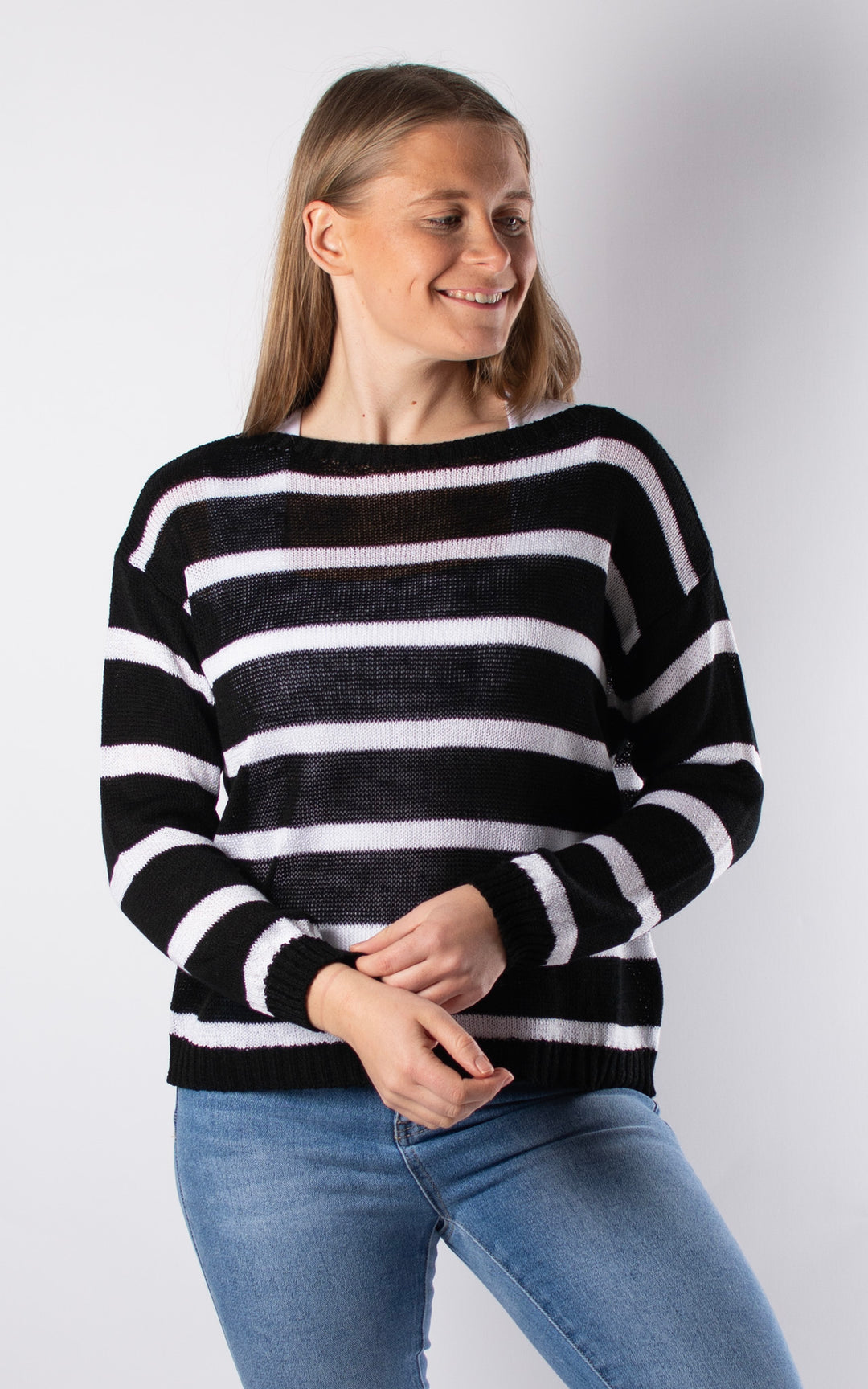 Myla Stripe Top | Black