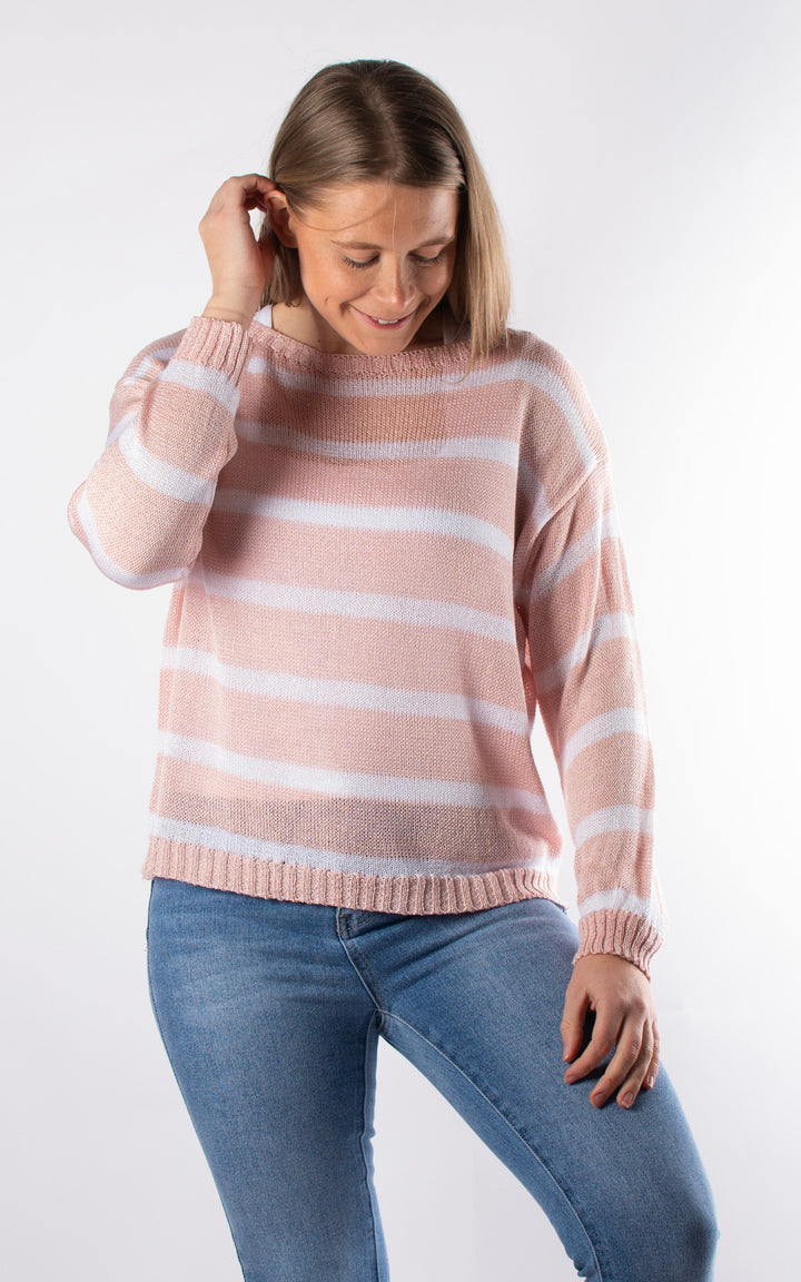 Myla Stripe Top | Pink