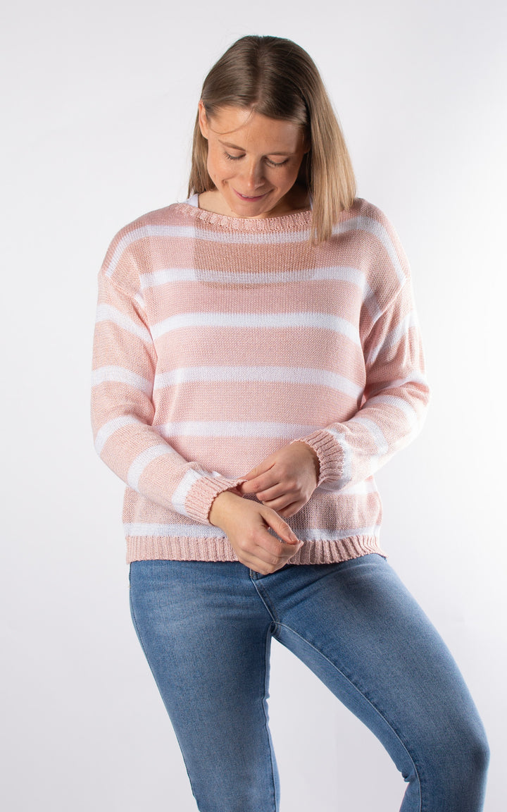 Myla Stripe Top | Pink