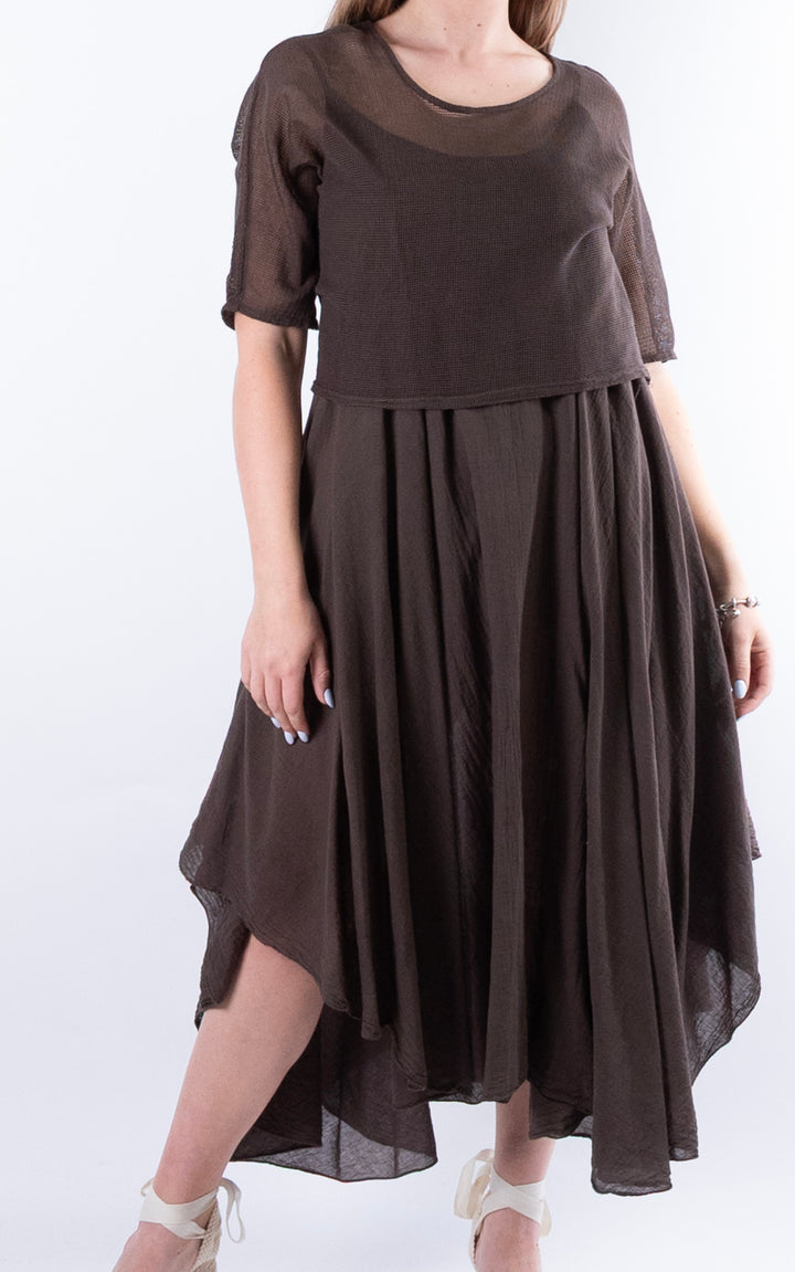 Nala Two-Piece Dress | Chocolate