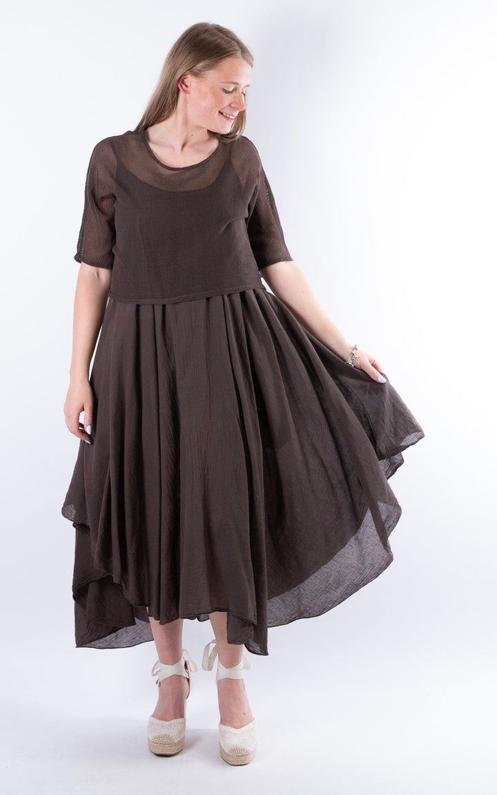 Nala Two-Piece Dress | Chocolate