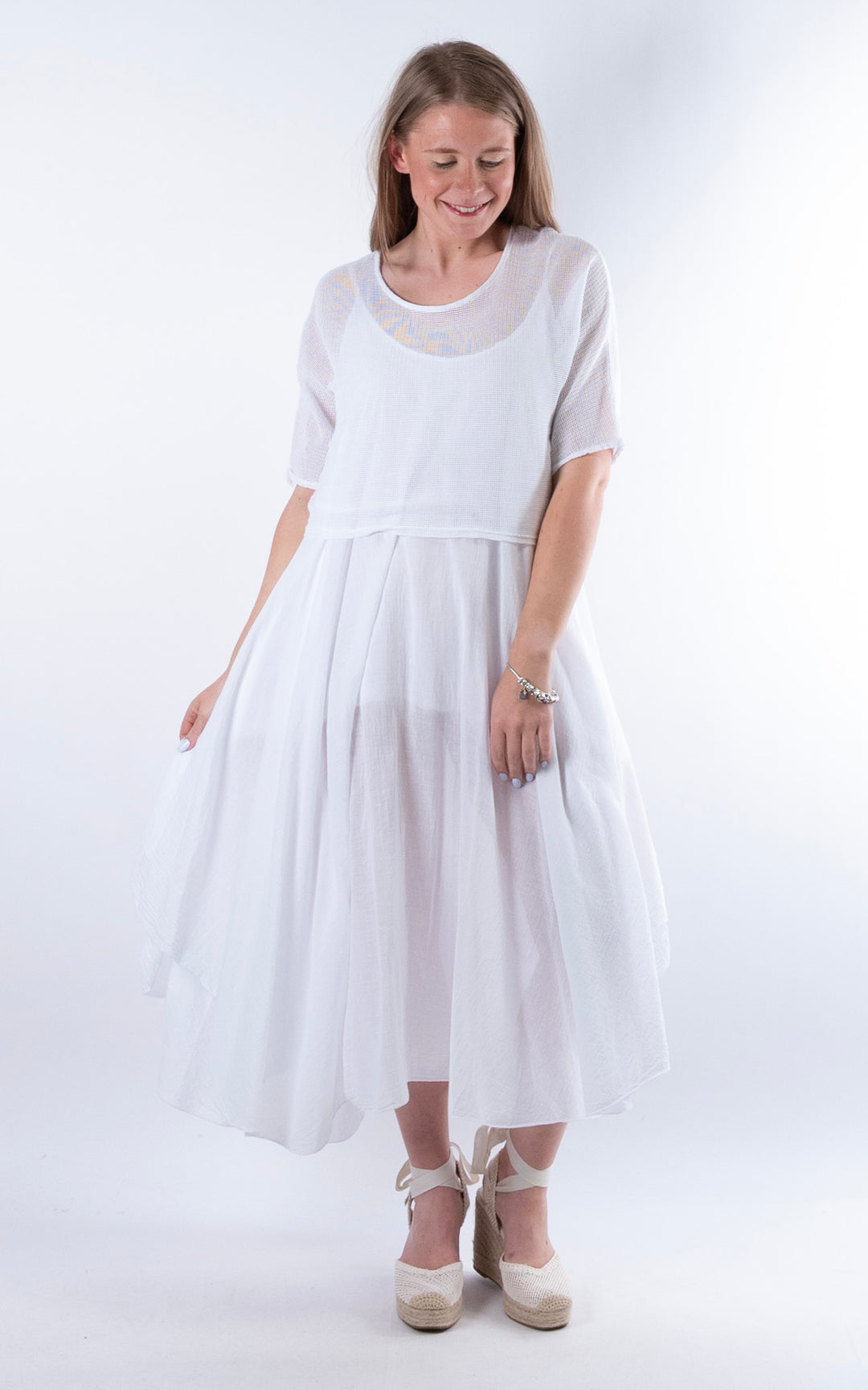 Nala Two-Piece Dress | White