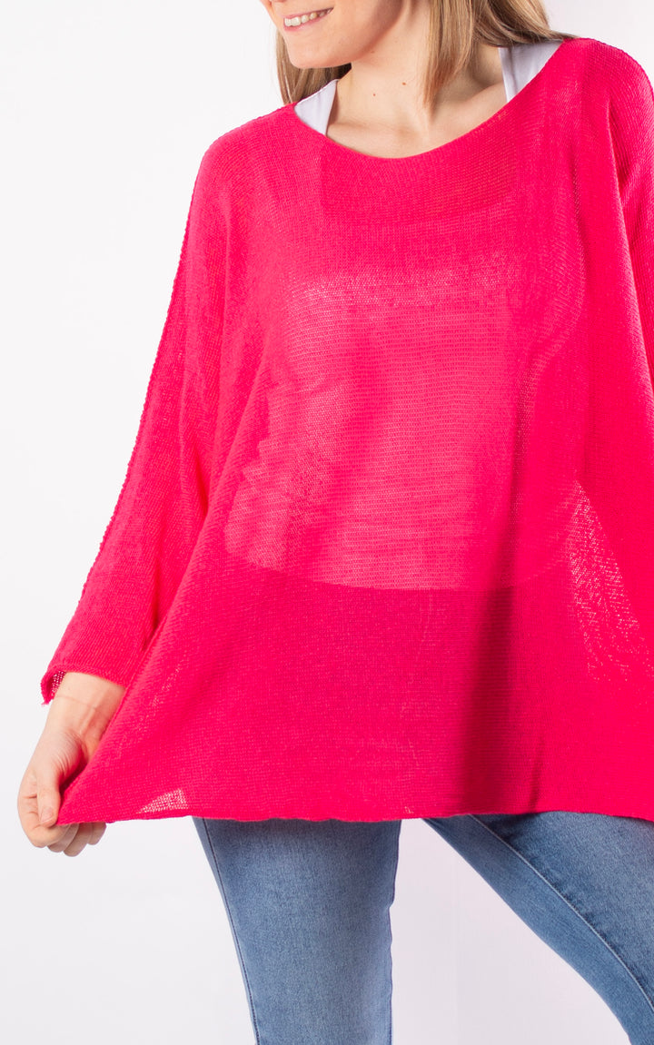 Nancy Fine Knit | Hot Pink
