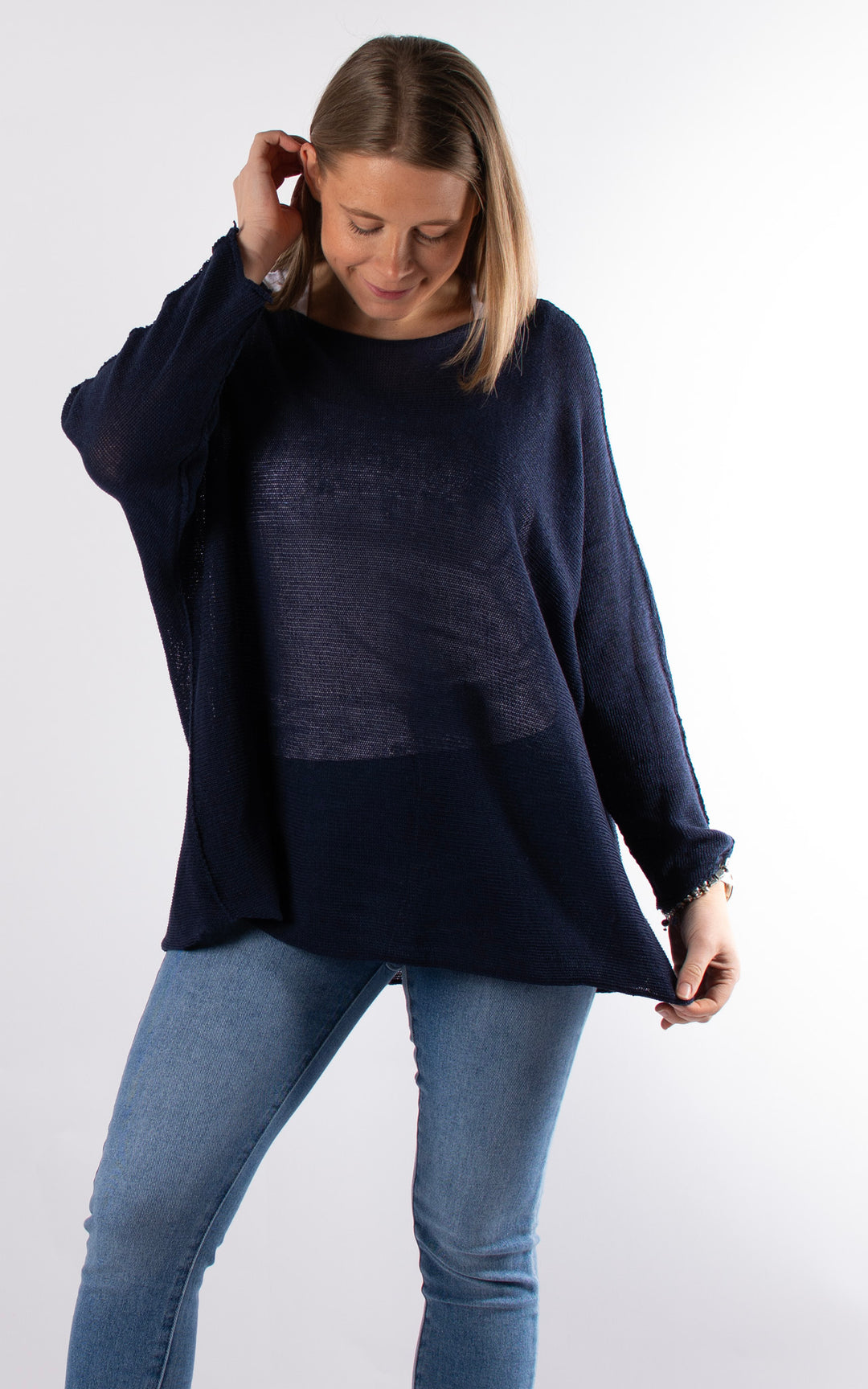 Nancy Fine Knit | Navy