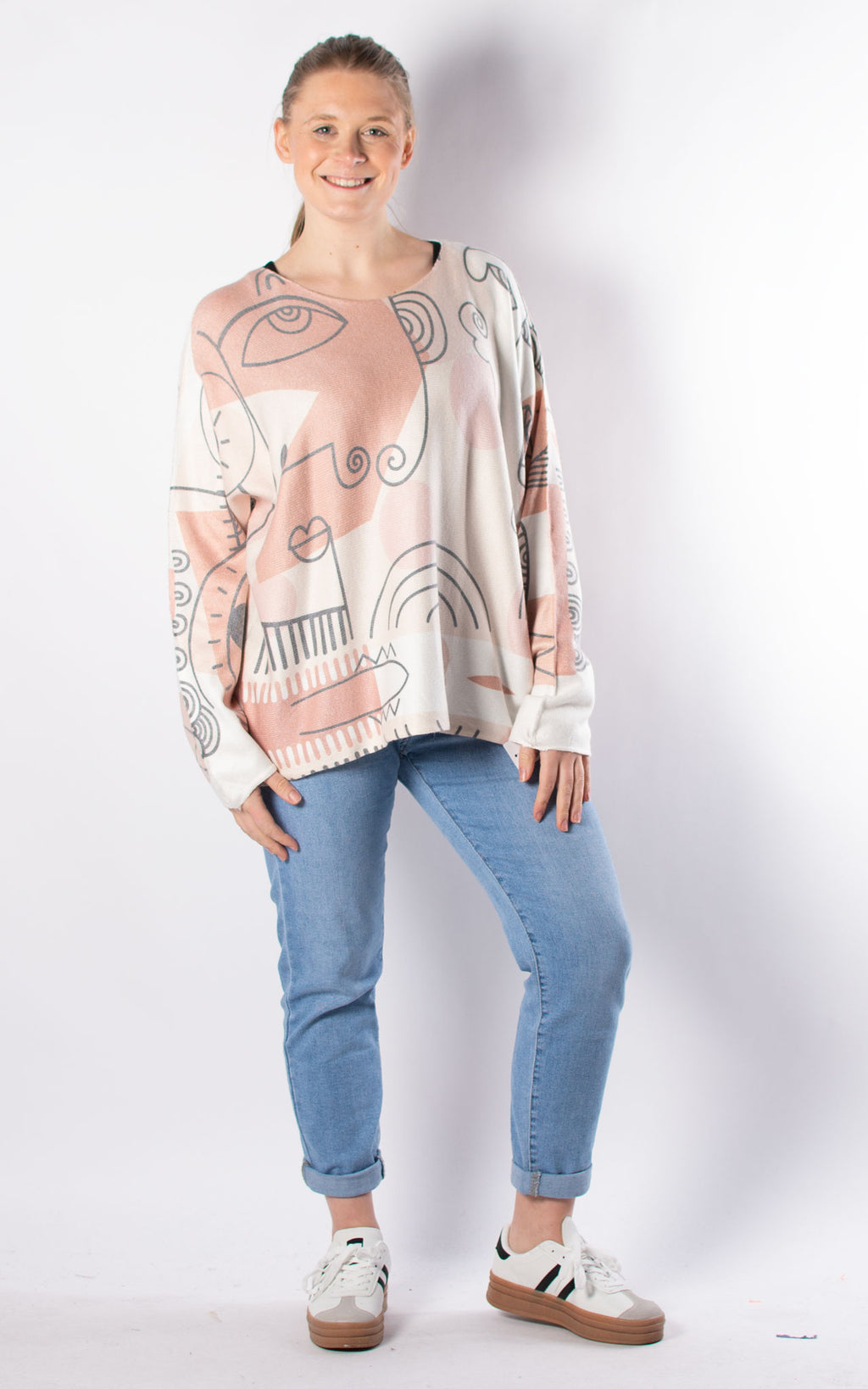 Naomi Thin Knit | Abstract Faces