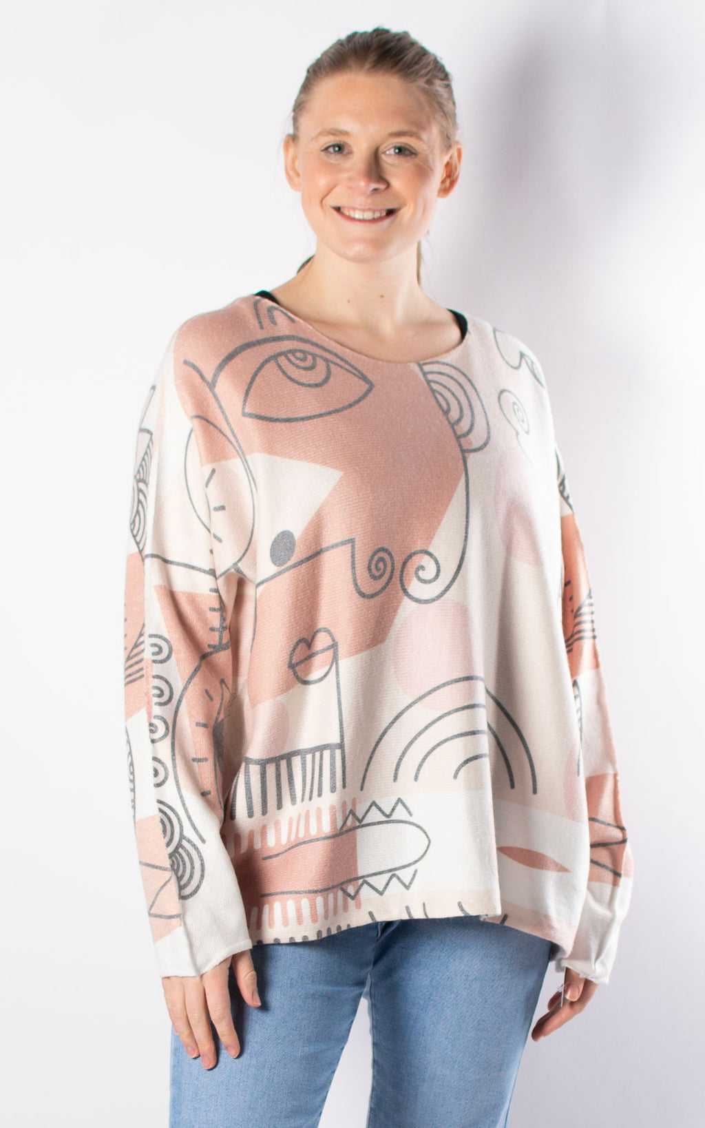 Naomi Thin Knit | Abstract Faces