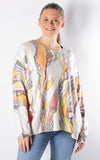 Naomi Thin Knit | Abstract Print | Orange