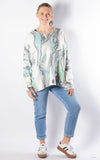 Naomi Thin Knit | Abstract Print | Sea Green