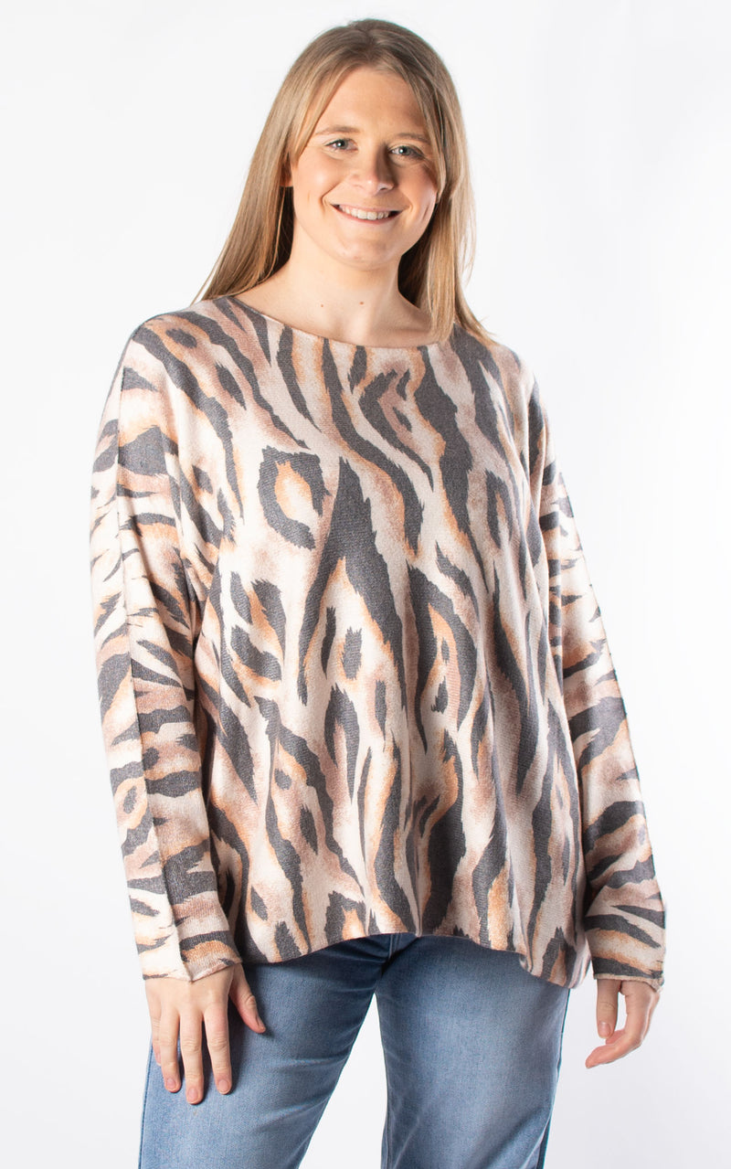 Naomi Thin Knit | Animal Print