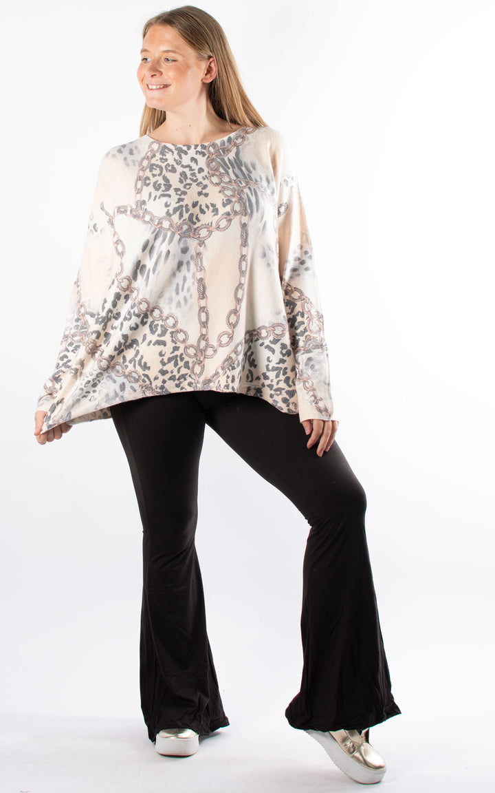 Naomi Thin Knit | Chain | Beige