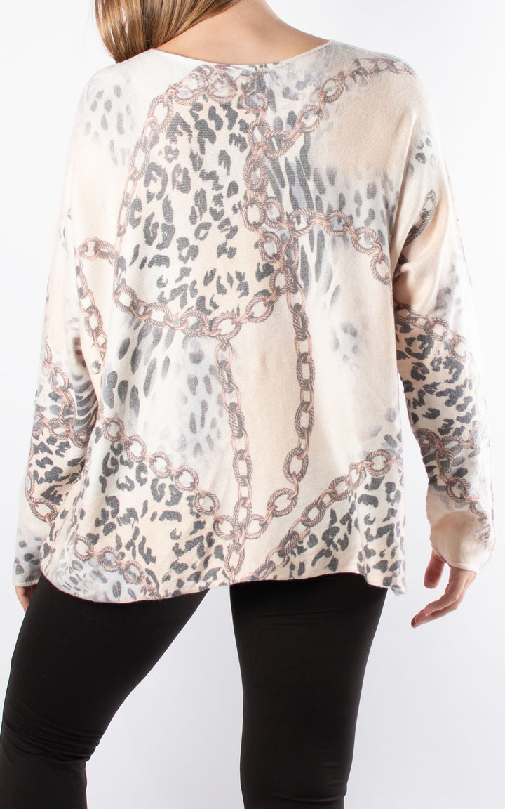 Naomi Thin Knit | Chain | Beige
