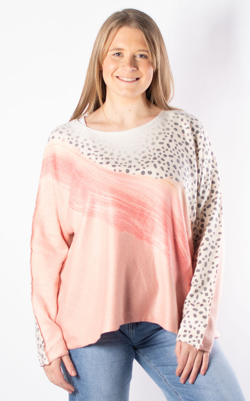 Naomi Thin Knit | Coral Pattern