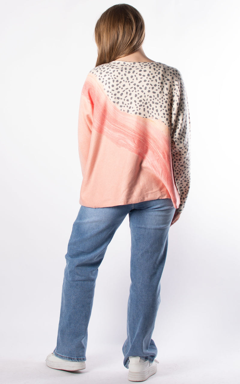 Naomi Thin Knit | Coral Pattern