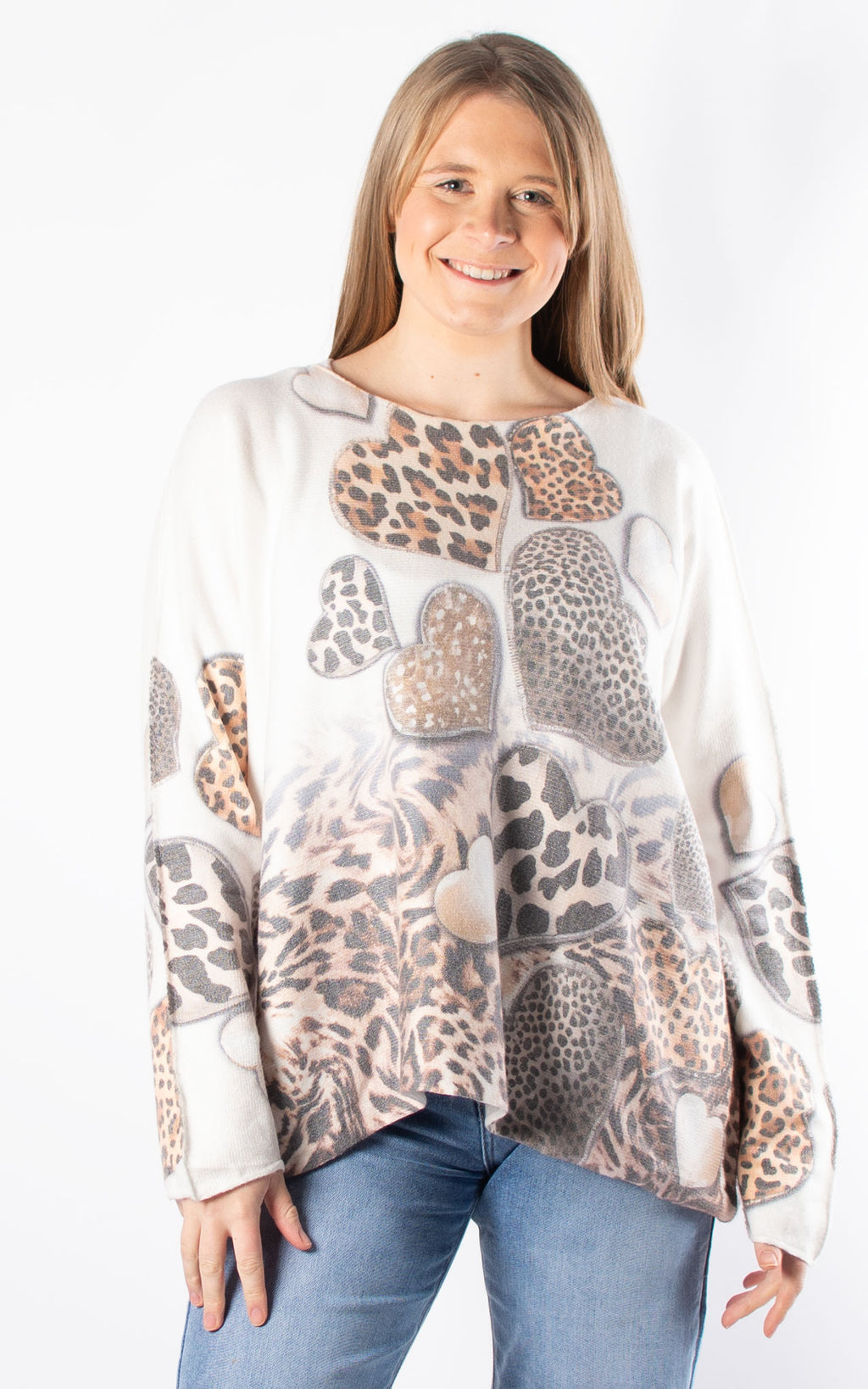 Naomi Thin Knit | Leopard Hearts