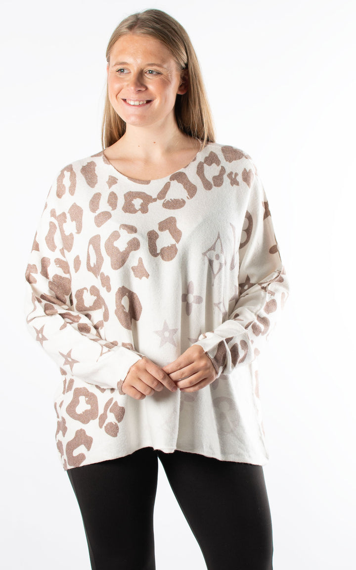Naomi Thin Knit | Leopard | Mocha