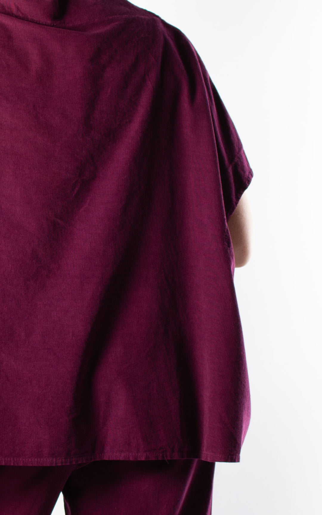 Needlecord Oversized Waistcoat | Plum