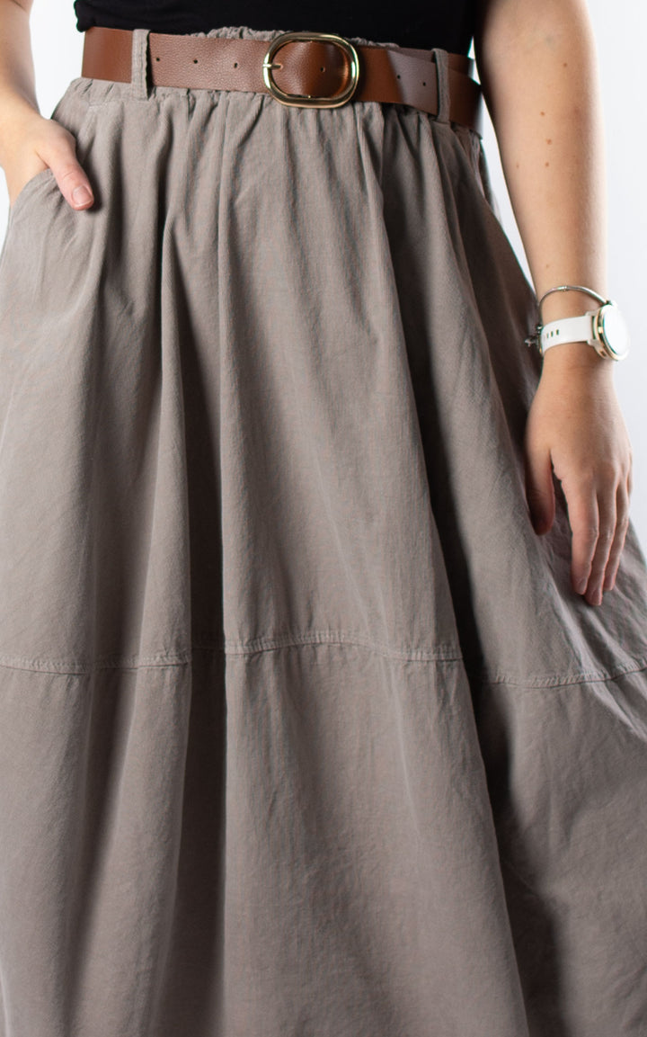 Needlecord Skirt | Beige