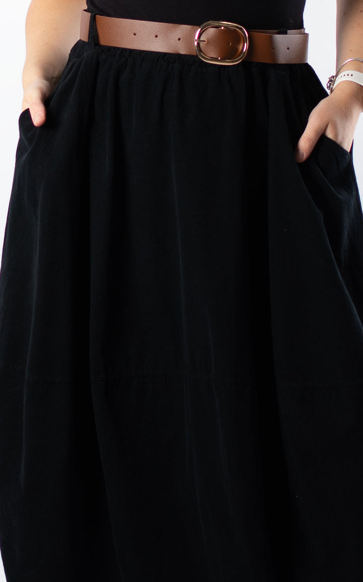 Needlecord Skirt | Black