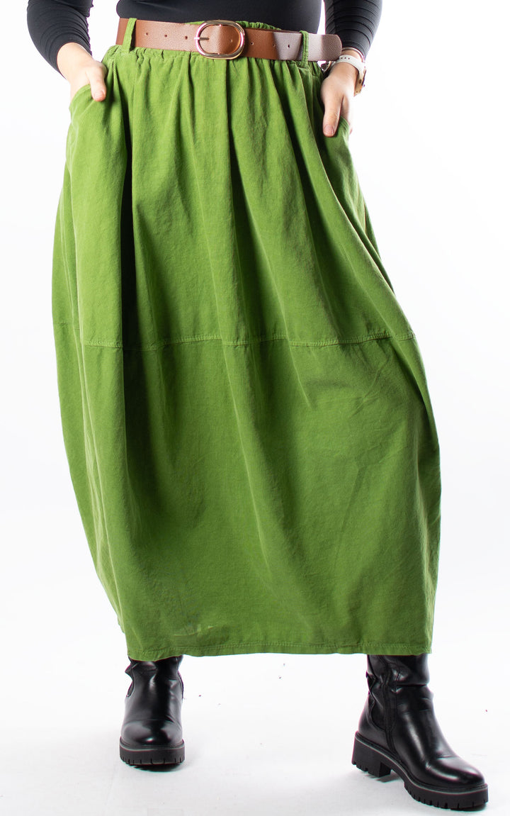 Needlecord Skirt | Green