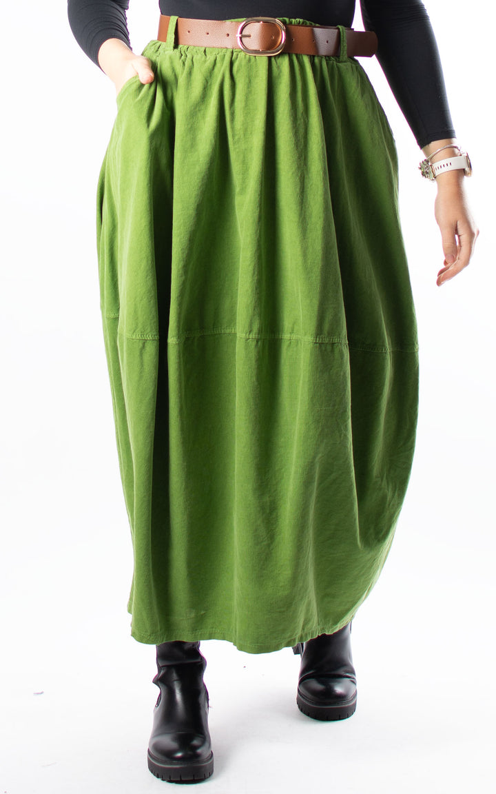 Needlecord Skirt | Green