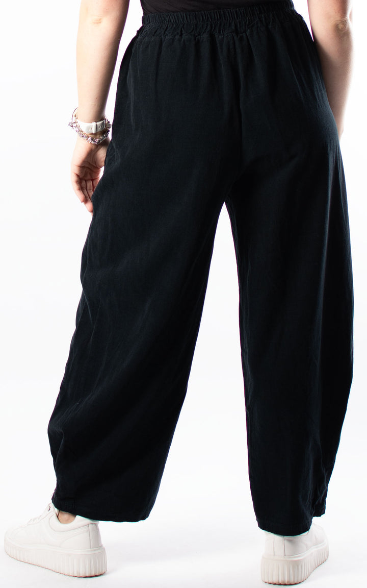 Needlecord Trousers | Black