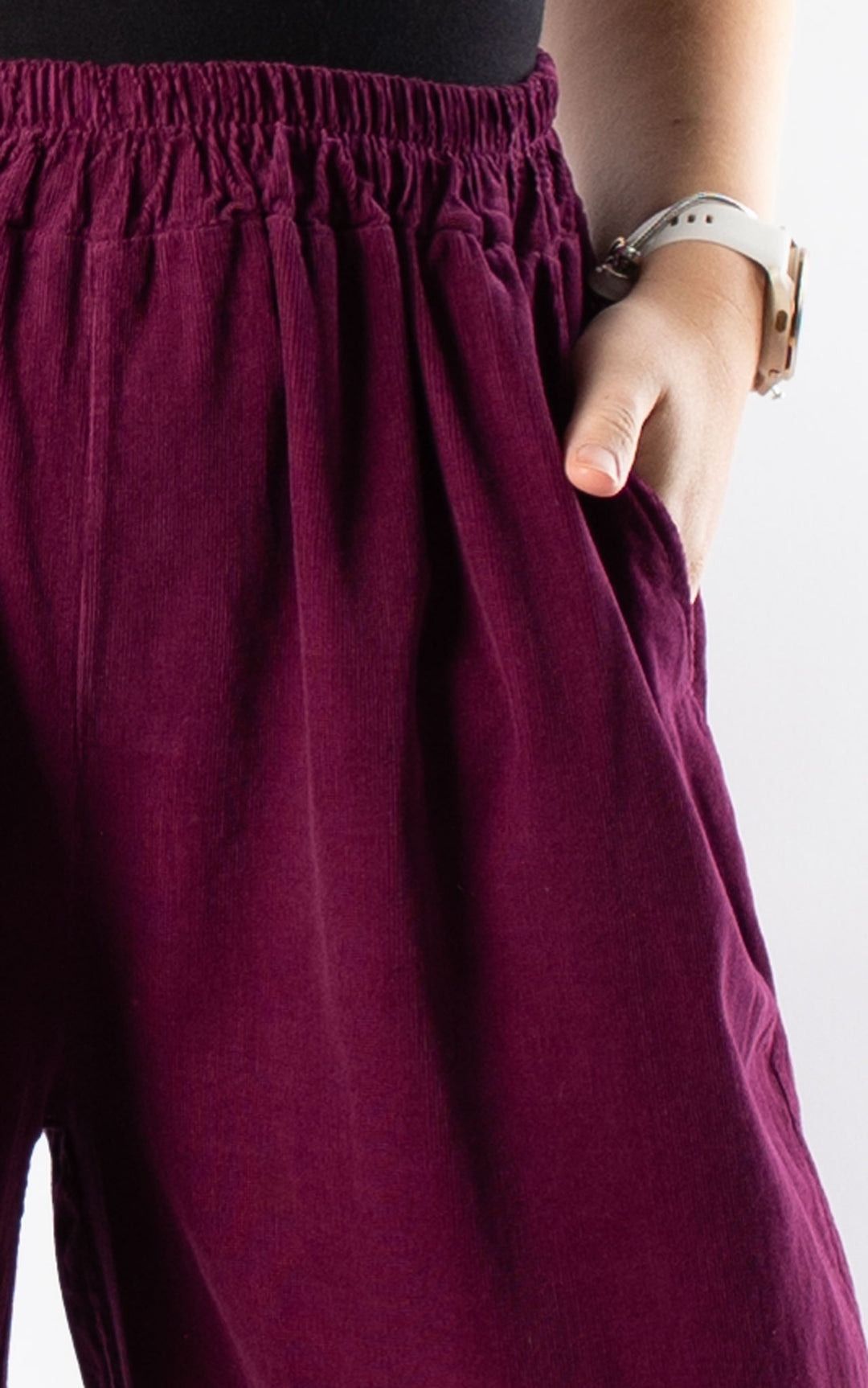 Needlecord Trousers | Plum