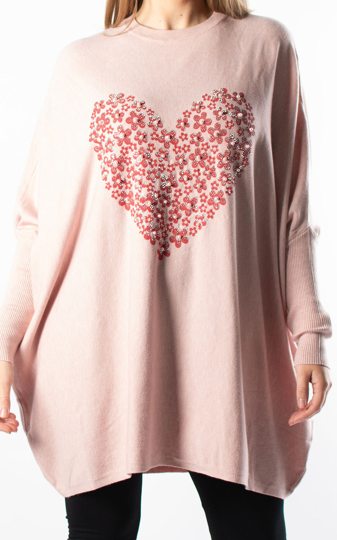 Nicole Heart Jumper | Pink