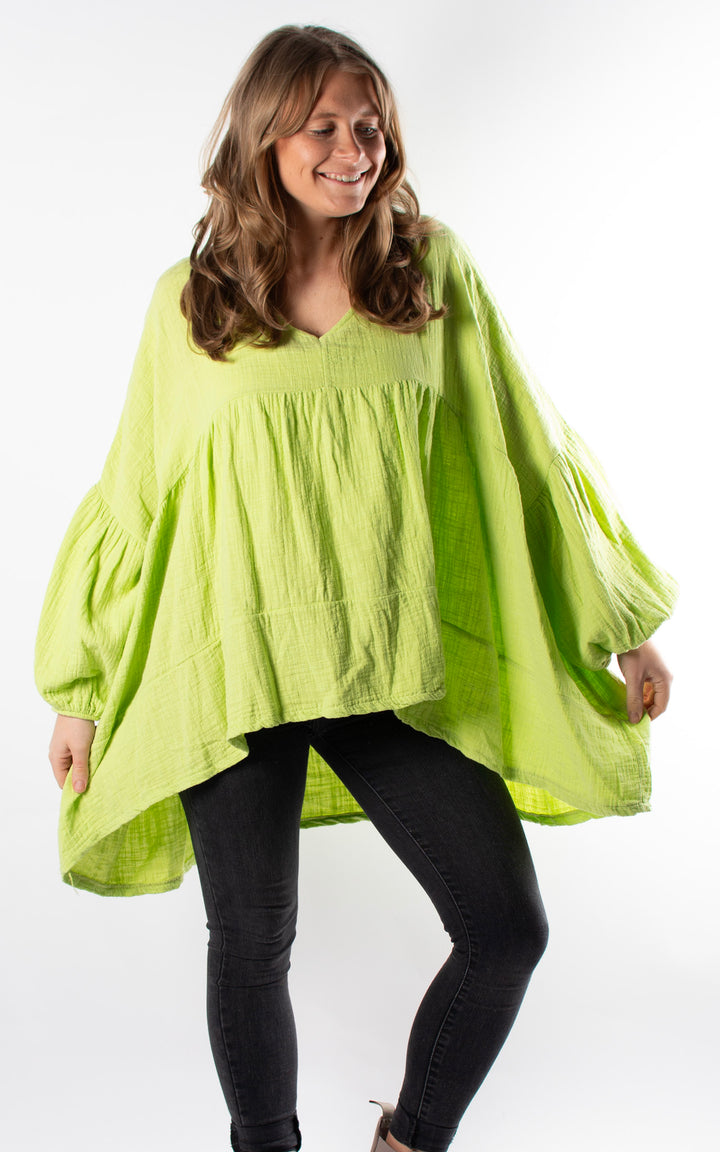 Nikita Long Sleeve Top | Lime