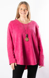 Nina Cord Top | Hot Pink