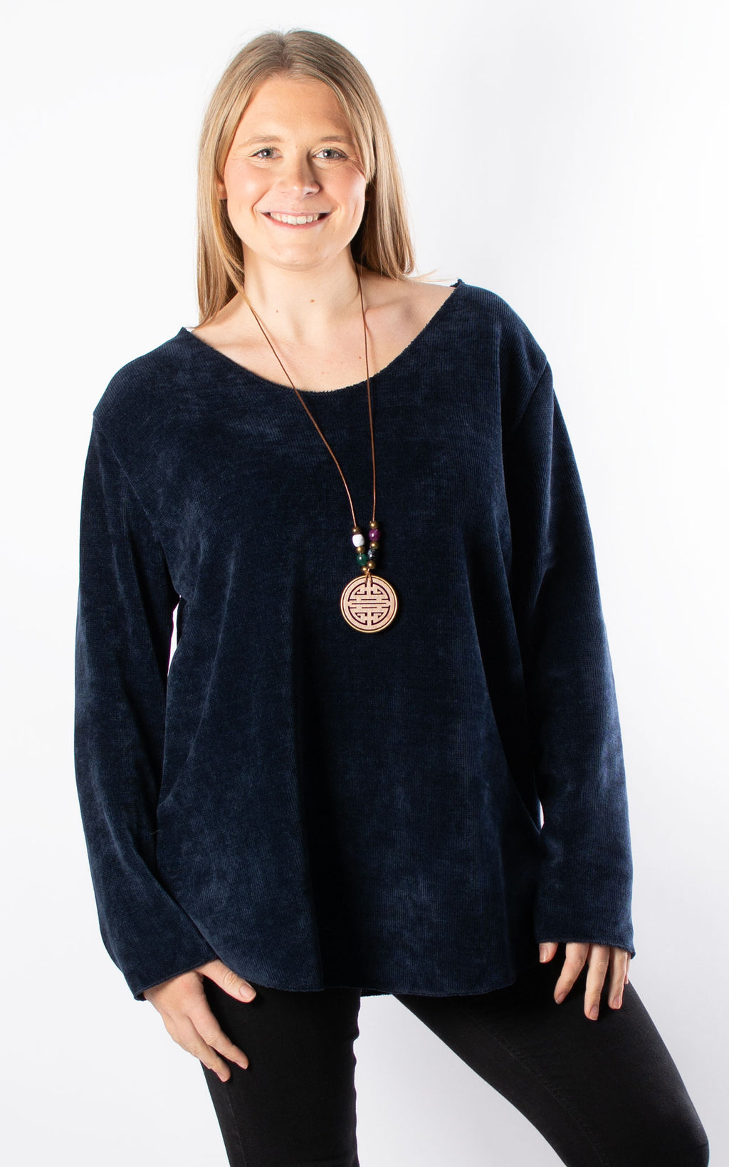 Nina Cord Top | Navy