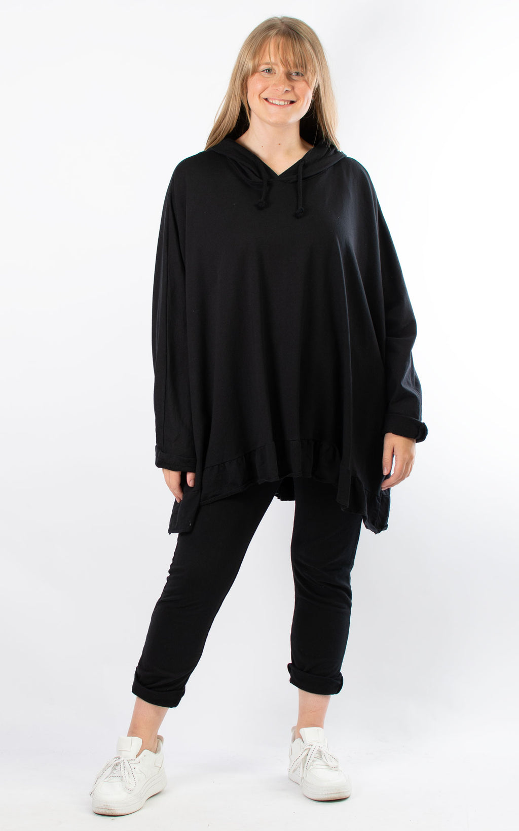 Nora Frill Hoodie | Black