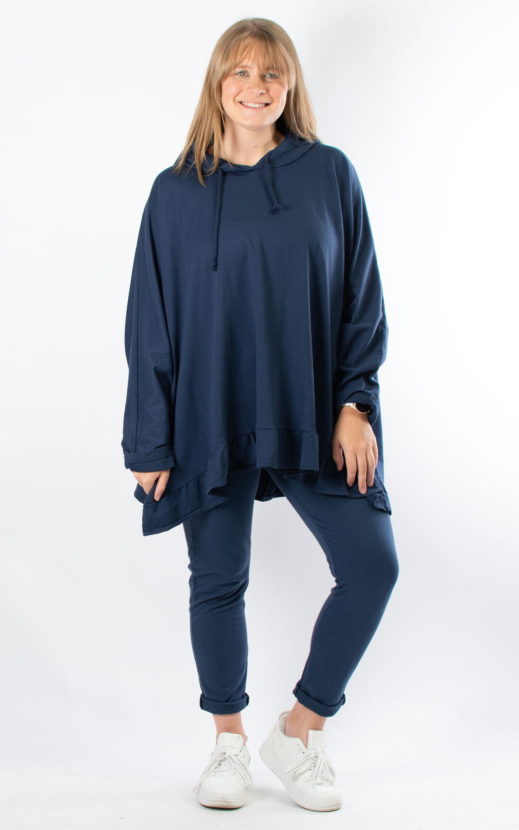 Nora Frill Hoodie | Navy