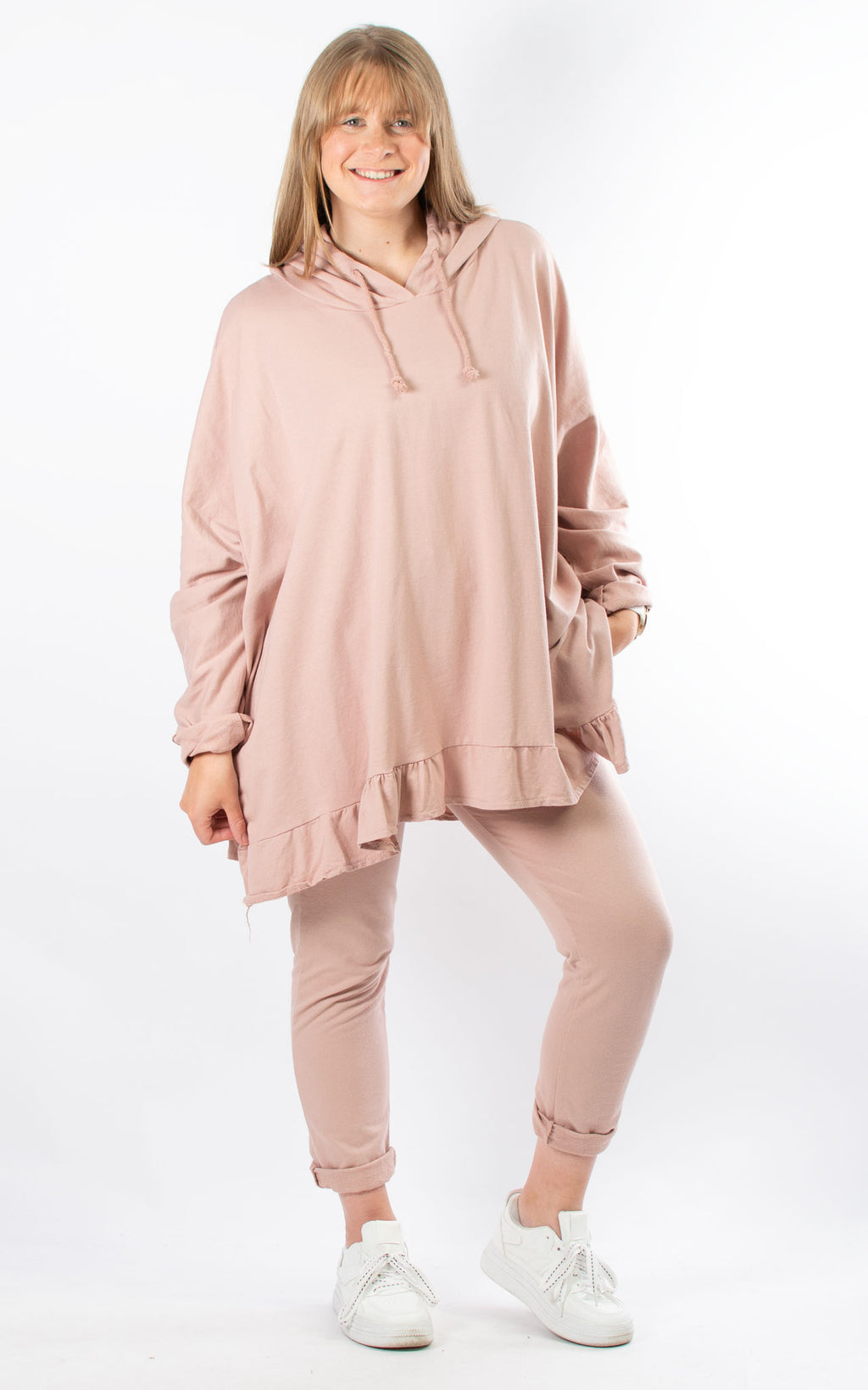 Nora Frill Hoodie | Pink