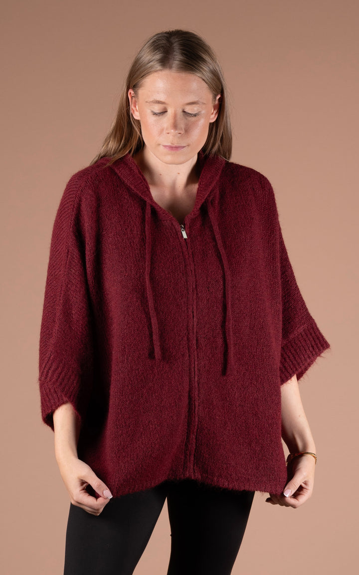 Nyla Zip Jacket | Burgundy