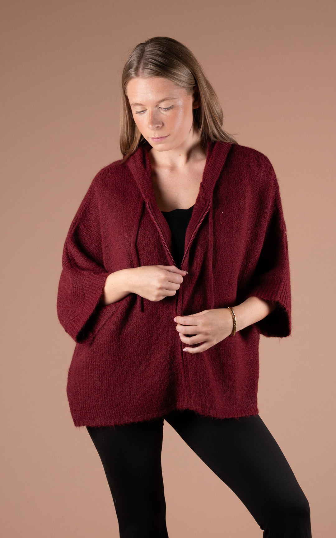 Nyla Zip Jacket | Burgundy