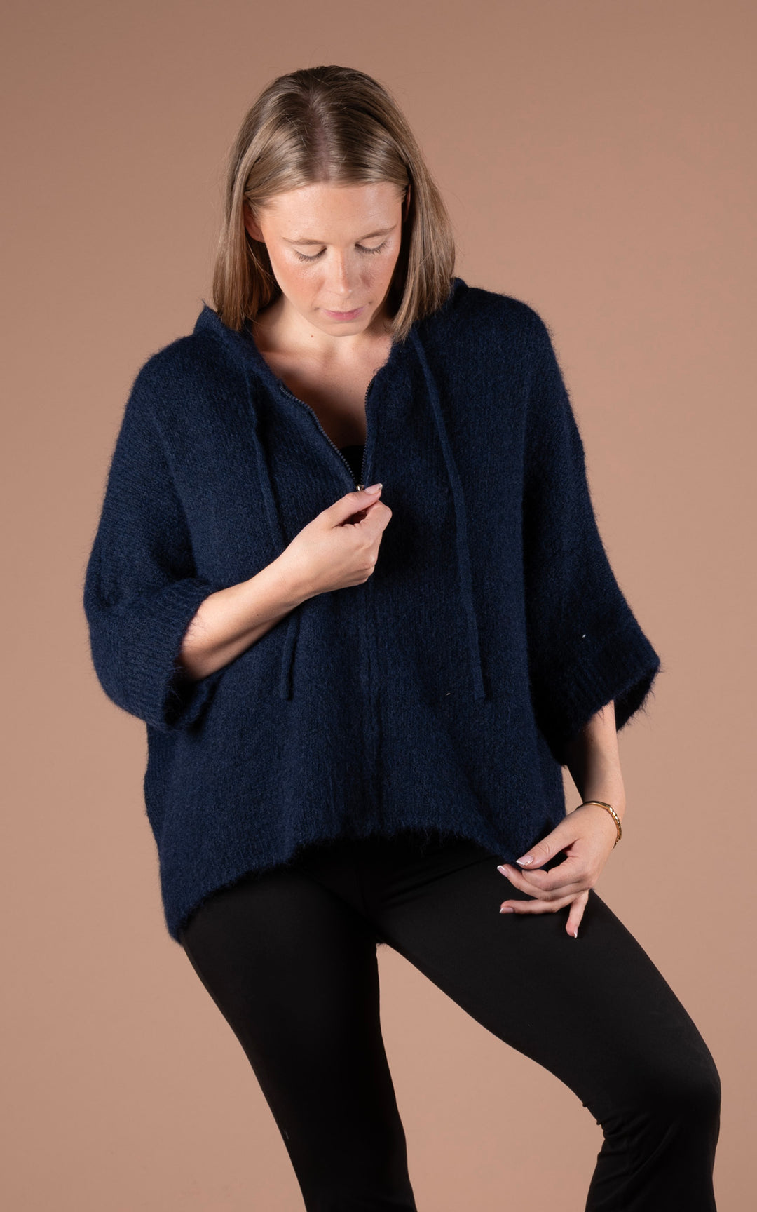 Nyla Zip Jacket | Navy
