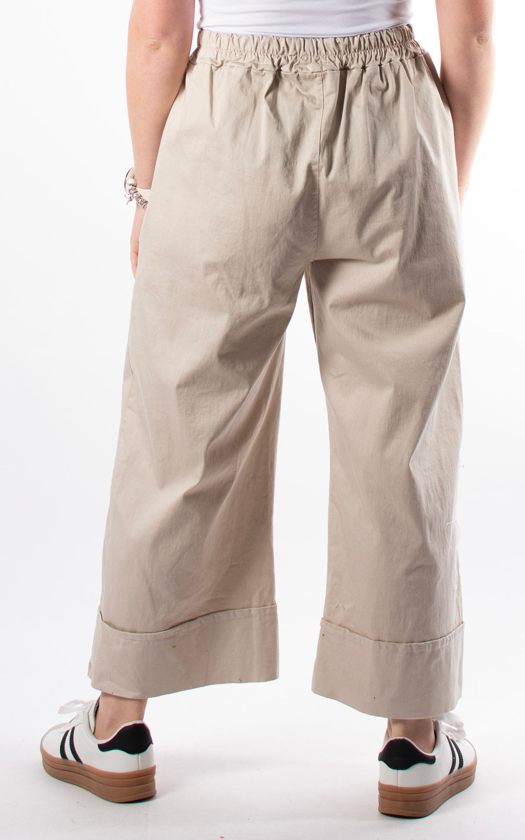 Oakley Wide Leg Trouser| Beige