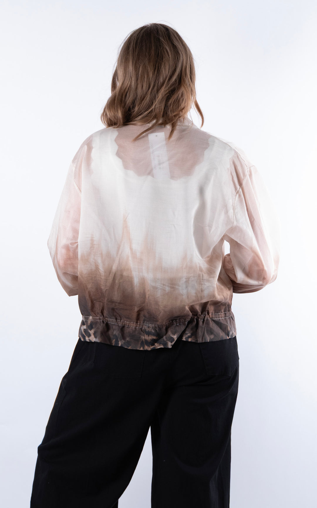 Ombre Bomber Jacket | Beige