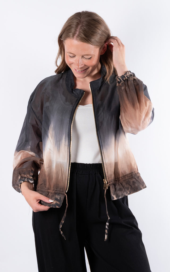 Ombre Bomber Jacket | Black