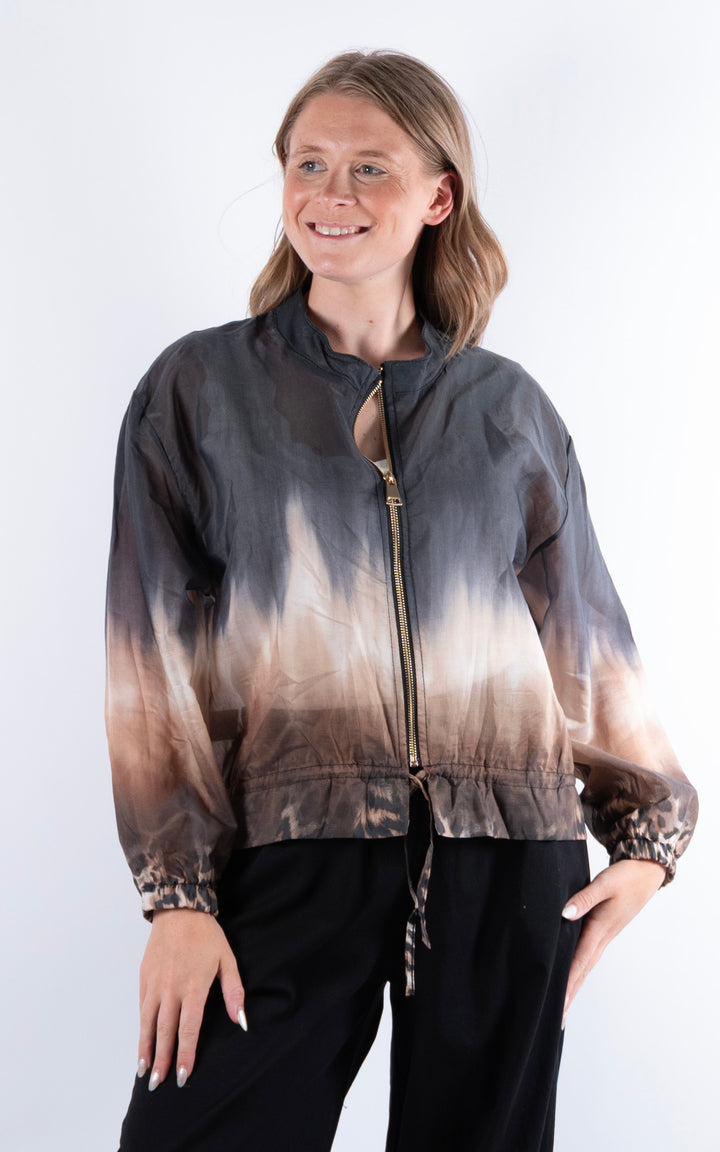 Ombre Bomber Jacket | Black
