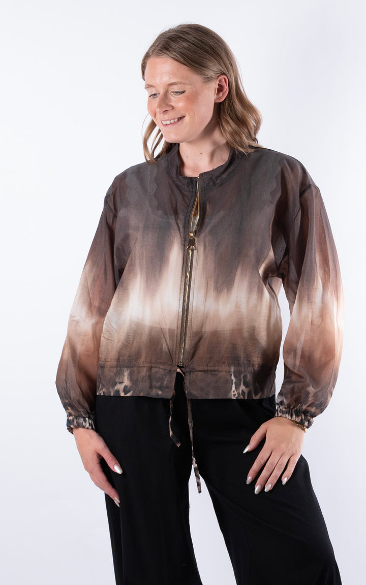 Ombre Bomber Jacket | Chocolate