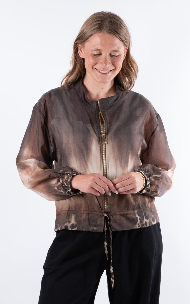 Ombre Bomber Jacket | Chocolate
