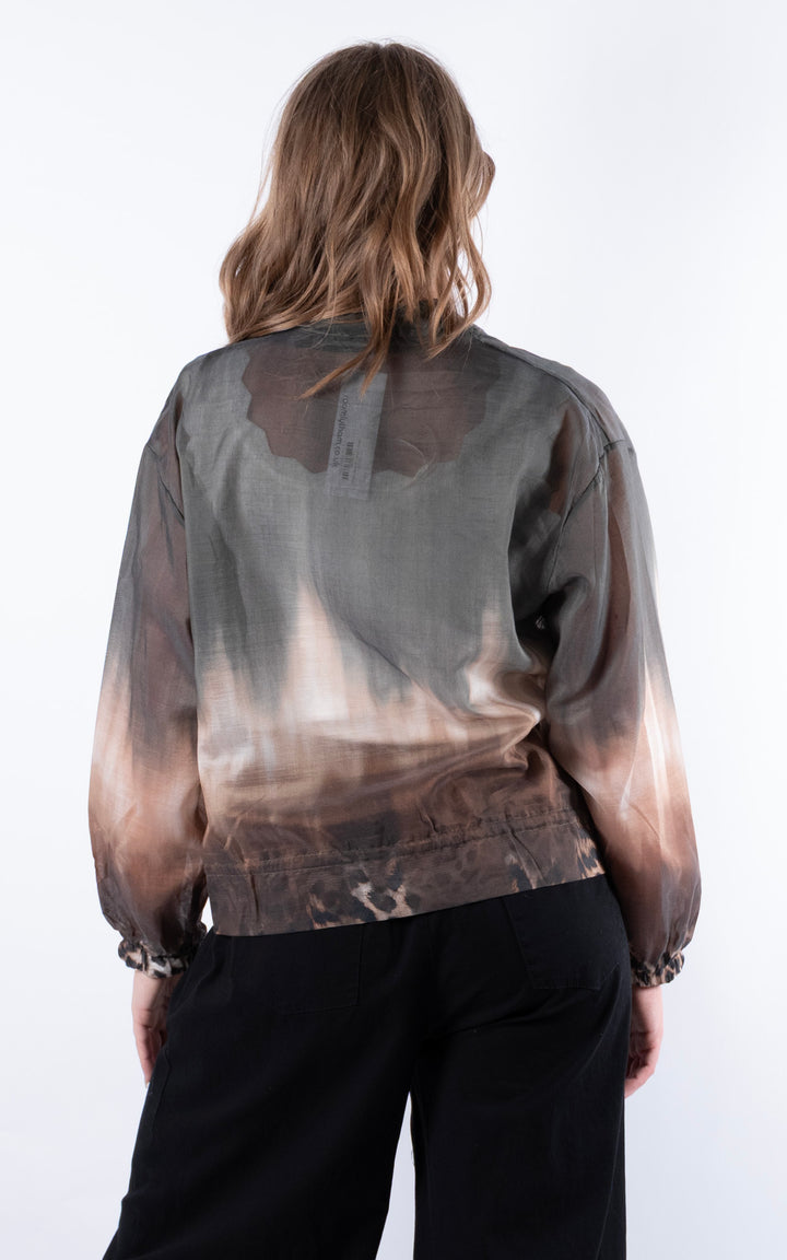 Ombre Bomber Jacket | Khaki