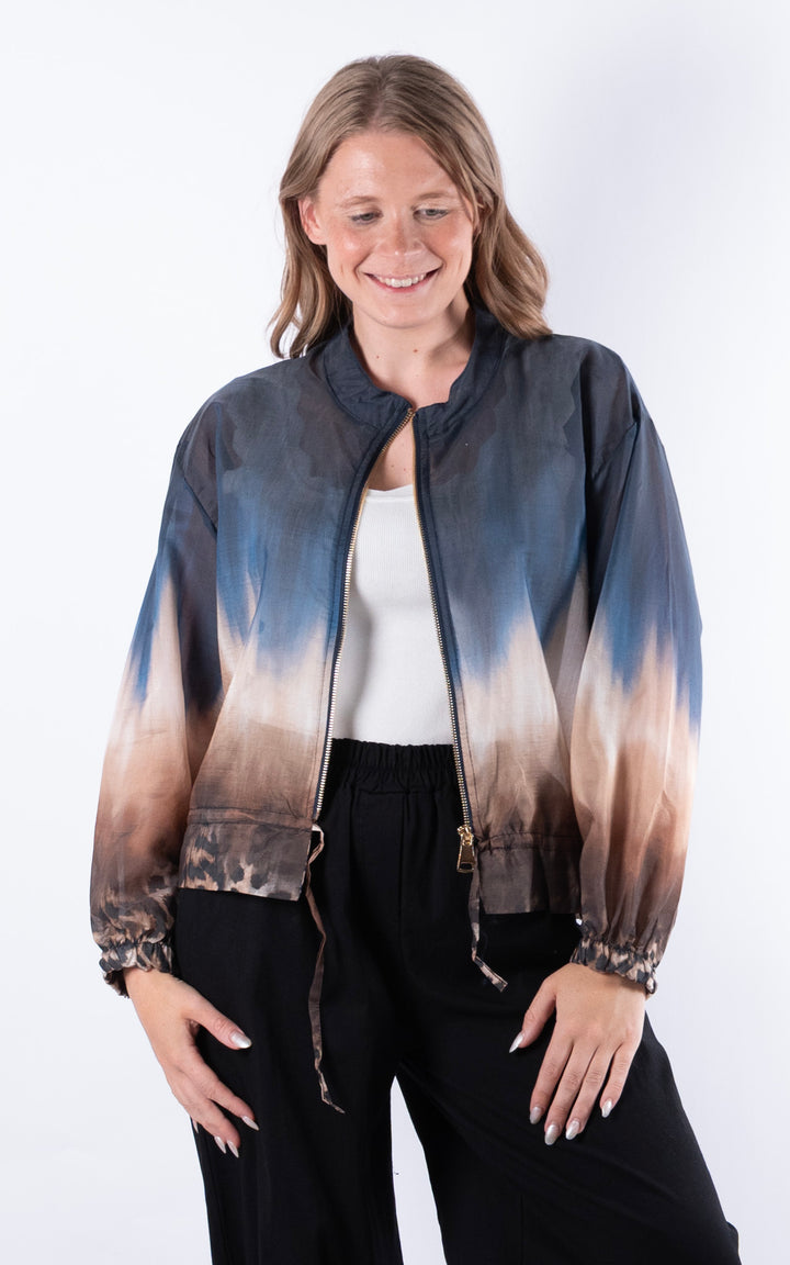 Ombre Bomber Jacket | Navy