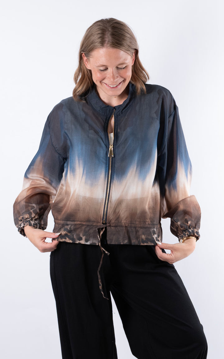 Ombre Bomber Jacket | Navy