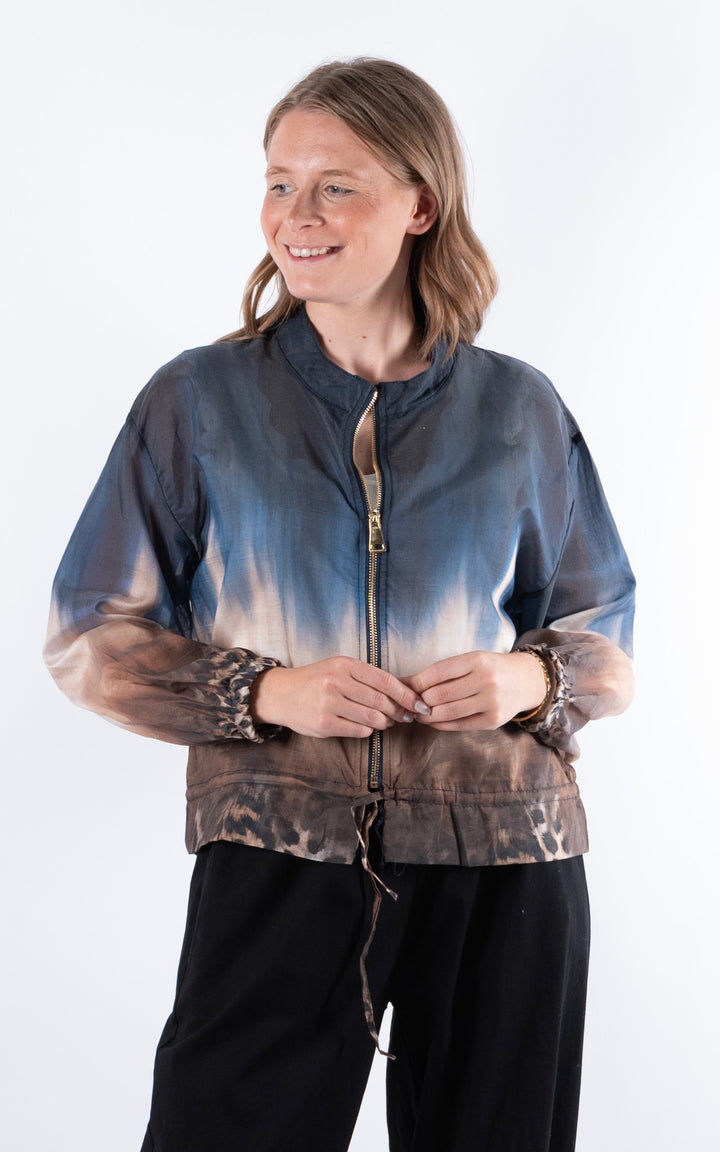 Ombre Bomber Jacket | Navy