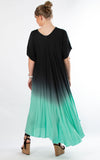 Ombre Dress | Short Sleeve | Black & Mint