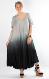 Ombre Dress | Short Sleeve | Grey & Black