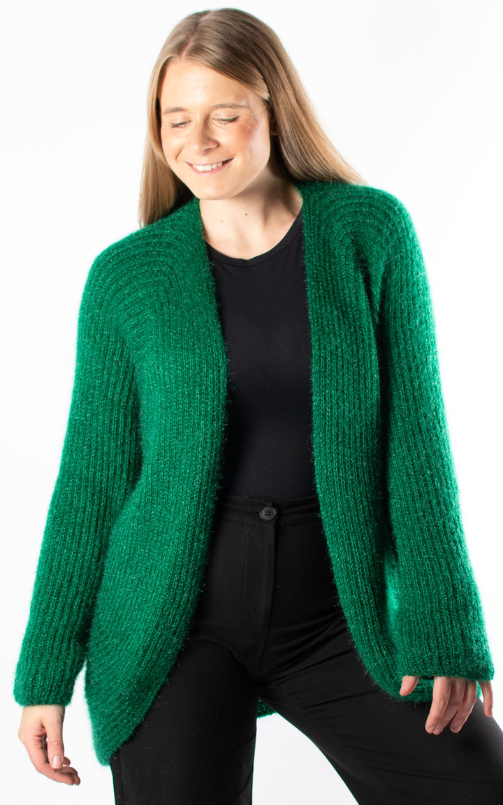 Open Knit Cardi | Green