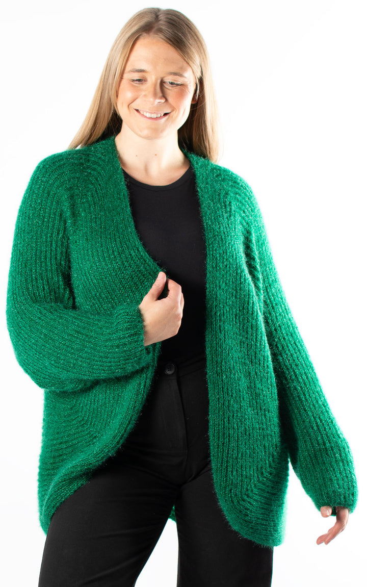 Open Knit Cardi | Green